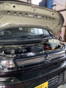 エンジン始動後　冷却水のエア抜き